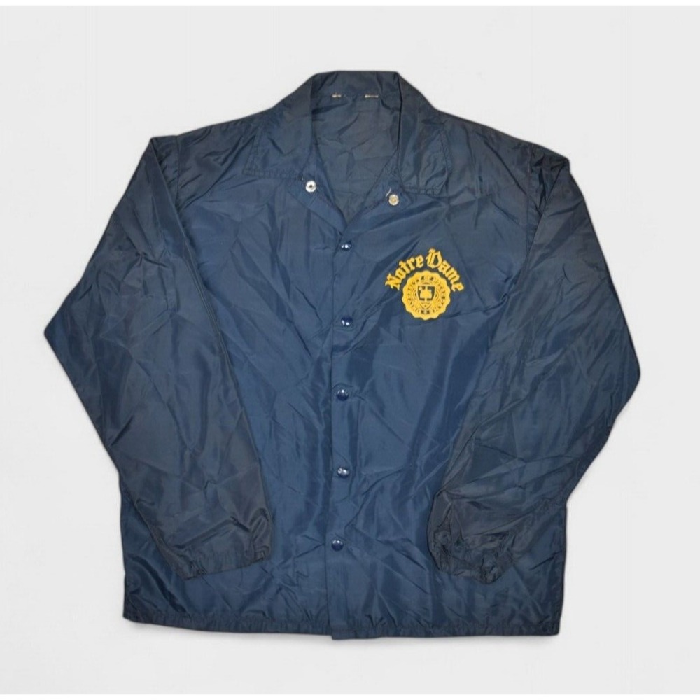 Vintage Notre Dame Jacket Mens Large Chalk Line Lightweight Fighting Irish USA